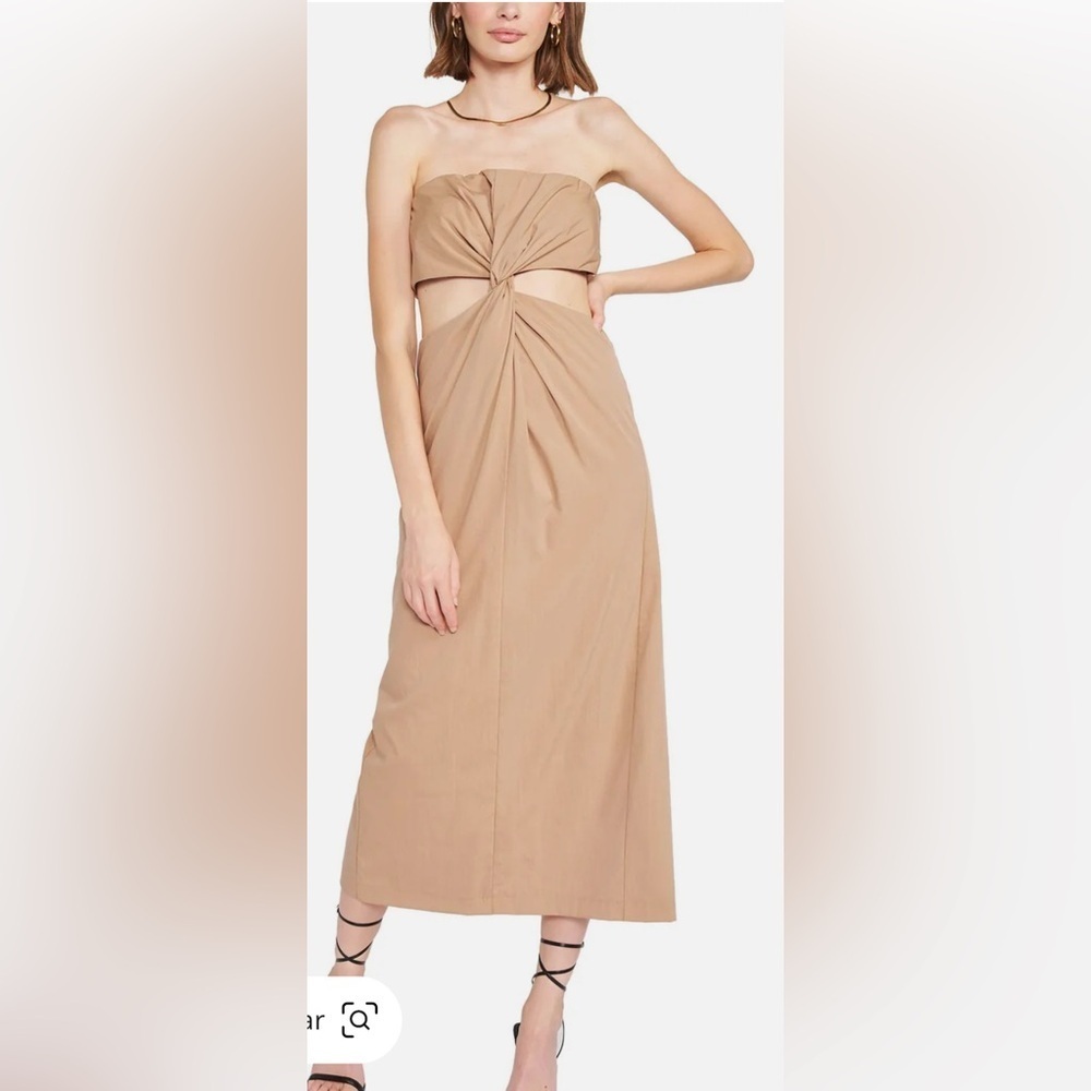NWT En Saison Women's Beverly Womens Strapless Cut-Out Midi Dress, Size S